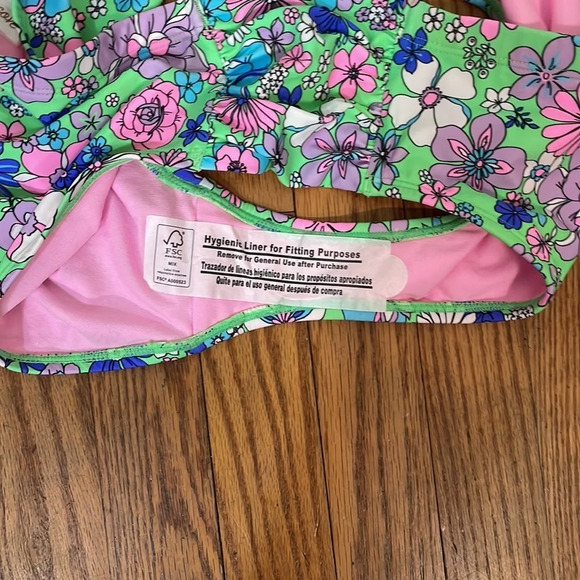 Salt + Cove Soft Side-Tab Bikini Bottoms in Peony Party Juniors 0 (12/14) NWT - Picture 6 of 6